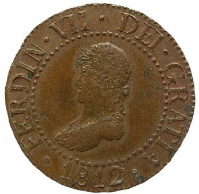 Doce dineros Año 1812.