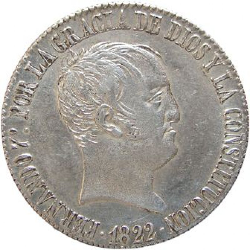 Veinte reales Año 1822.