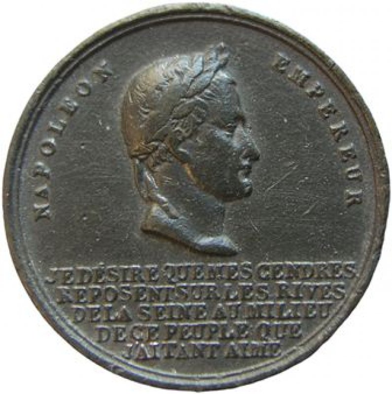 Medalla conmemorativa del traslado del cuerpo de Napoleón I Año 1840.