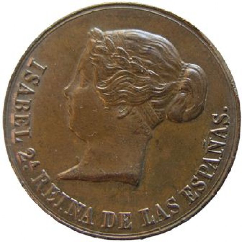 Medalla conmemorativa de la inauguración del canal de Isabel II Año 1858.
