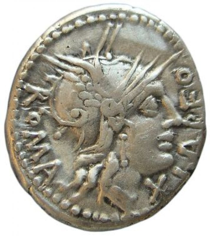 Denario Año 124 a. C.