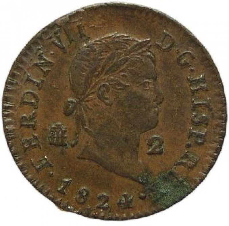Dos maravedís Año 1824.