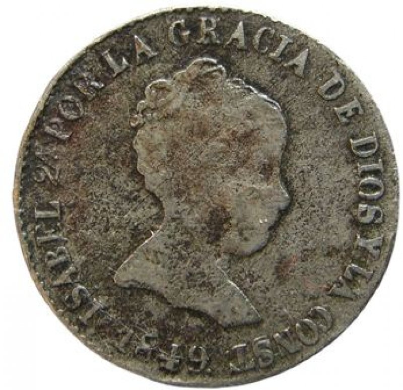 Cuatro reales Año 1849.
