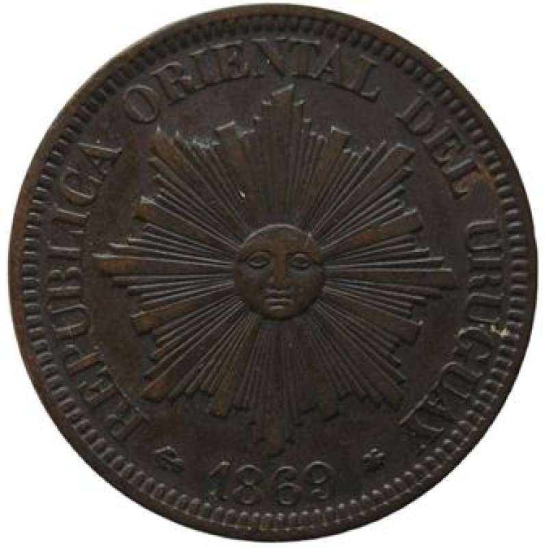 Cuatro centésimos Año 1869.