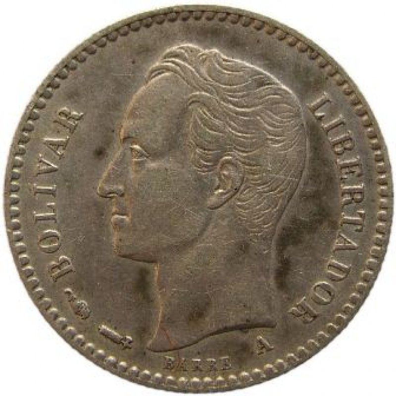 Medio bolívar Año 1893.