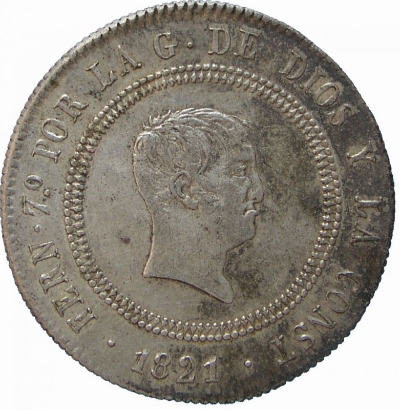 Diez reales Año 1821.