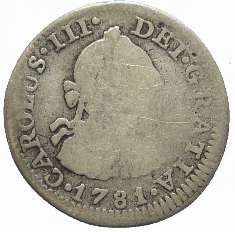 Medio real Año 1781.